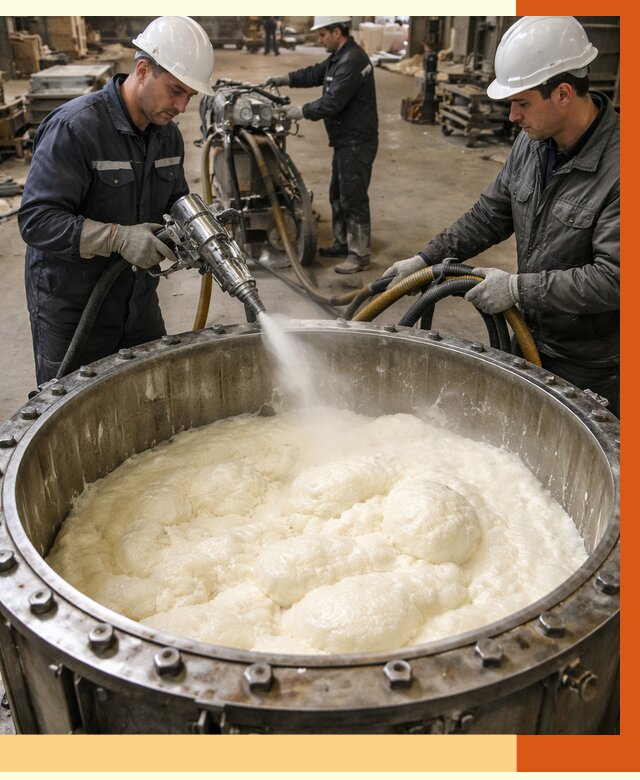 Заливка ППУ в емкости в Барабинске от 7364 руб. — утепление емкости под ключ | ТепломастерБбн