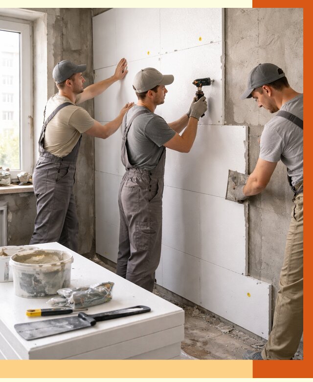 Утепление пенопластом домов и стен в Барабинске от 1879 руб. — ТепломастерБбн