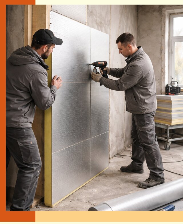 Утепление PIR панелями домов и зданий в Барабинске