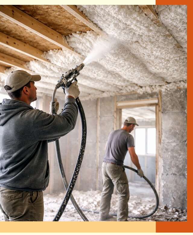 Утепление пеноизолом в Барабинске от 1625 руб./м2 под ключ | ТепломастерБбн