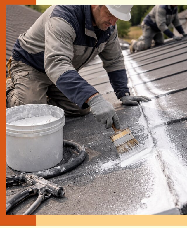 Утепление кровли жидкой теплоизоляцией в Барабинске