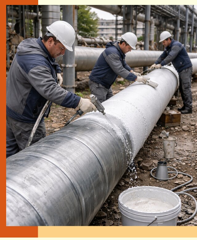 Утепление теплотрассы жидкой теплоизоляцией в Барабинске