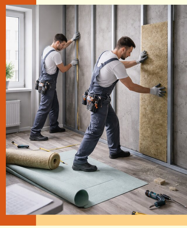 Шумоизоляция квартиры под ключ в Барабинске — профессионально и гарантированно