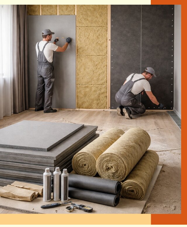 Шумоизоляция дома в Барабинске от 4571 руб/м2 — комплексная звукоизоляция под ключ | ТепломастерБбн