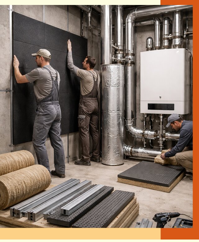 Шумоизоляция котельной в Барабинске от 6602 руб. под ключ | Профессиональная звукоизоляция — ТепломастерБбн