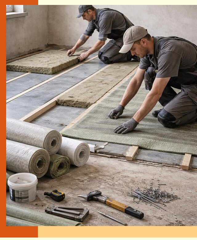 Шумоизоляция пола в Барабинске — профессиональная звукоизоляция помещений