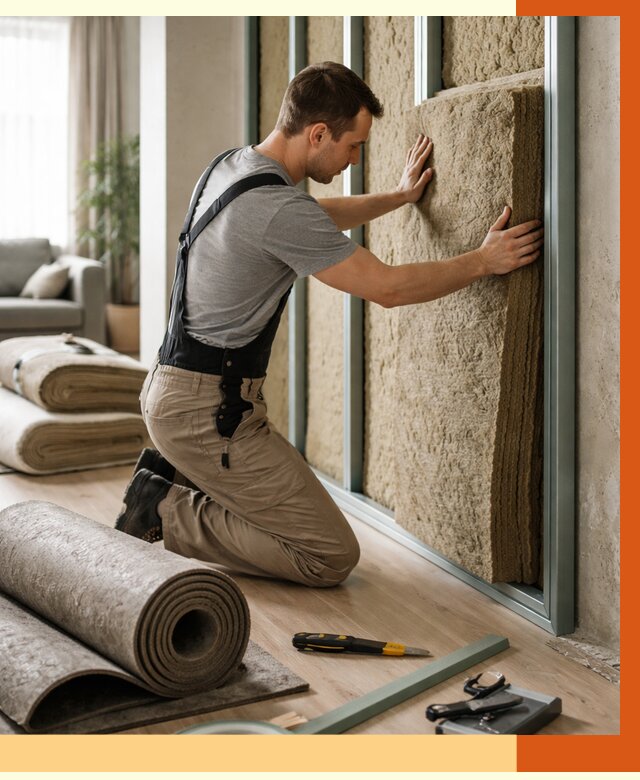 Шумоизоляция перегородок в Барабинске от 1676 руб. за м2 — ТепломастерБбн