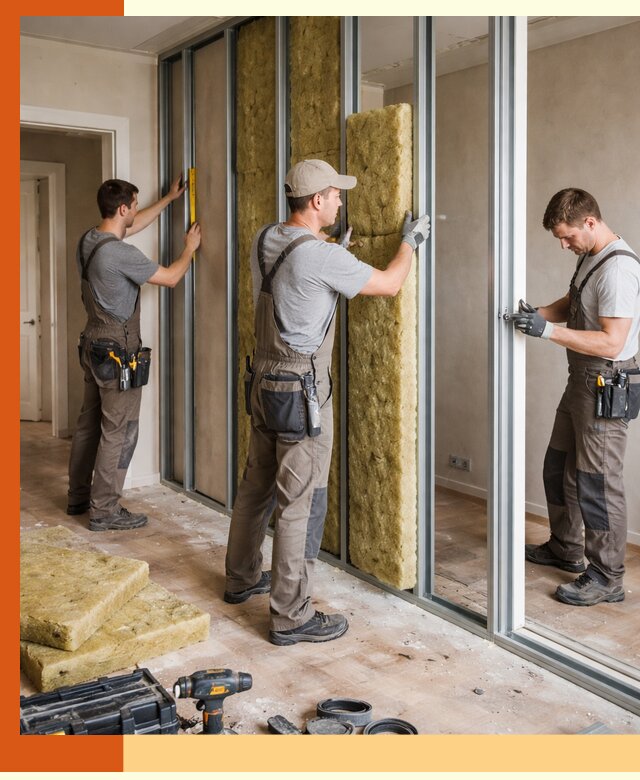 Шумоизоляция межкомнатных перегородок в Барабинске эффективно и надёжно