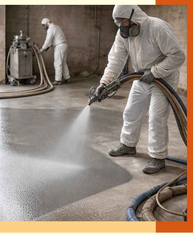 Гидроизоляция полимочевиной в Барабинске от 8633 руб/м² — напыление полимерной гидроизоляции | ТепломастерБбн