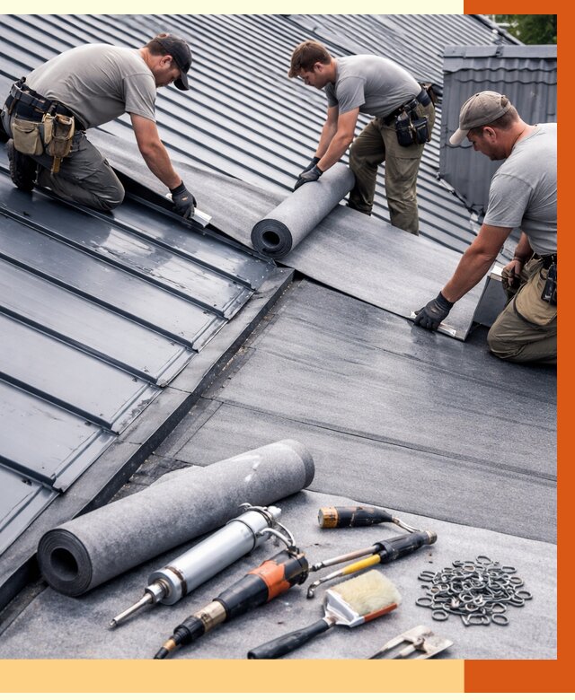 Гидроизоляция металлической кровли полимочевиной в Барабинске от 8633 руб. | ТепломастерБбн