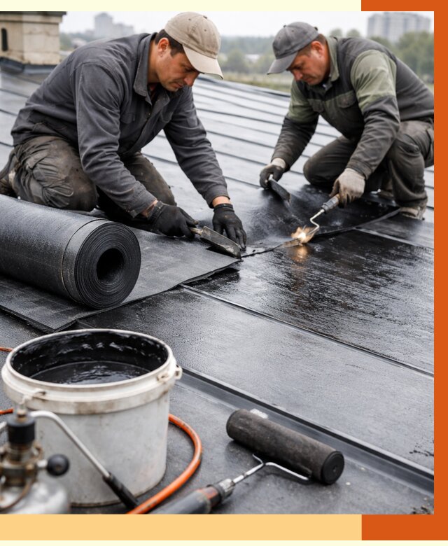 Гидроизоляция фальцевой кровли в Барабинске от 7618 руб. под ключ | ТепломастерБбн