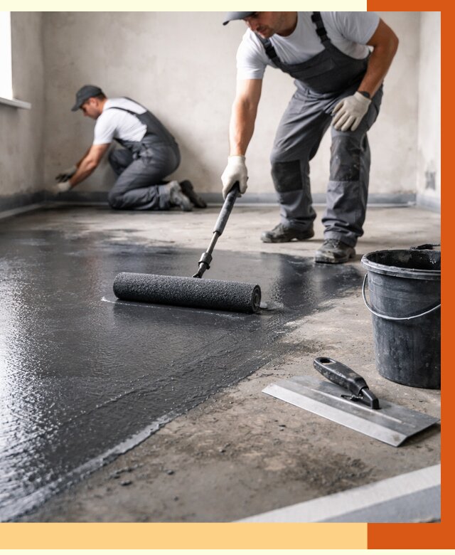 Профессиональная гидроизоляция пола в Барабинске от 8633 руб. под ключ | ТепломастерБбн