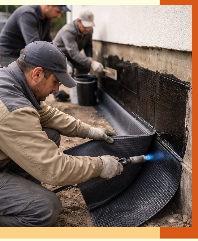 Гидроизоляция цоколя и отмостки в Барабинске от 8633 руб. — ТепломастерБбн