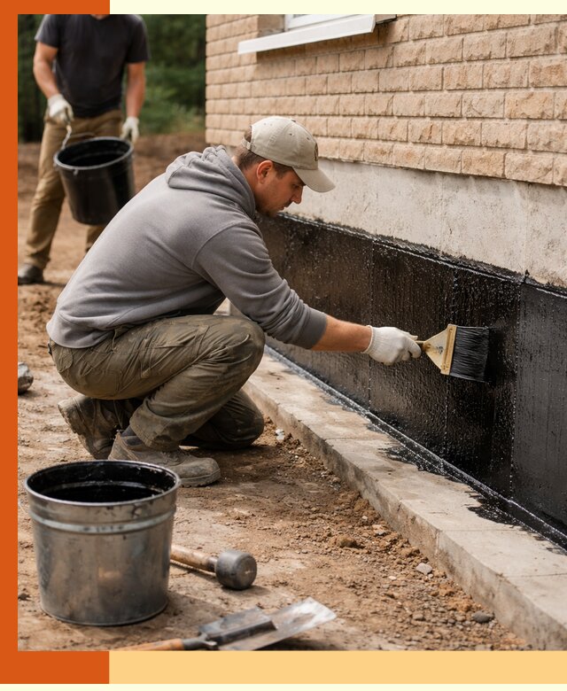 Гидроизоляция цоколя домов и зданий в Барабинске эффективными методами