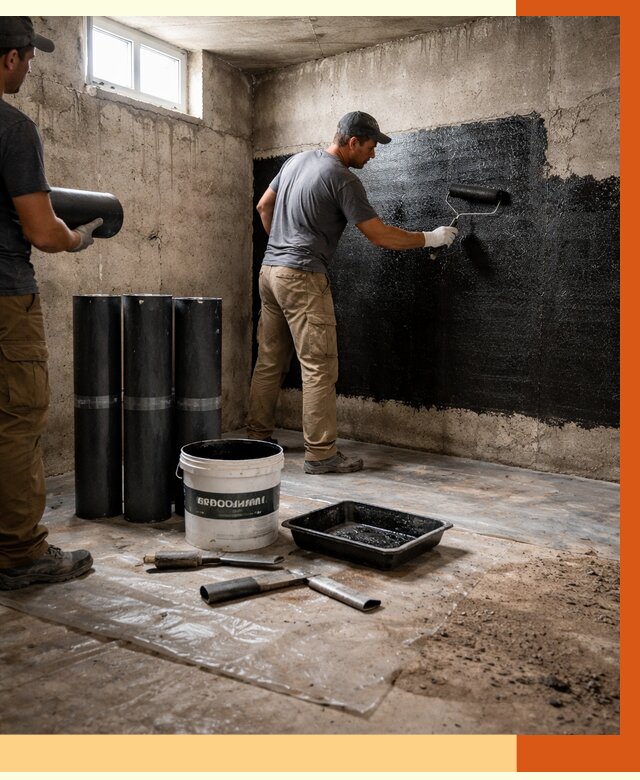 Гидроизоляция подвала в Барабинске от 3555 руб. под ключ | Профессионально — ТепломастерБбн