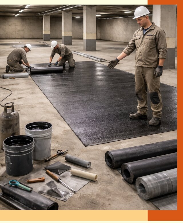 Гидроизоляция паркинга в Барабинске от 1219 руб/м² — профессиональная защита | ТепломастерБбн