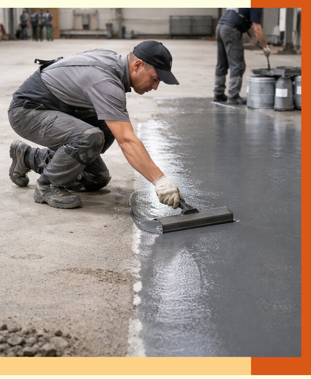 Гидроизоляция промышленного пола в Барабинске от 1219 руб./м2 — ТепломастерБбн специалисты под ключ