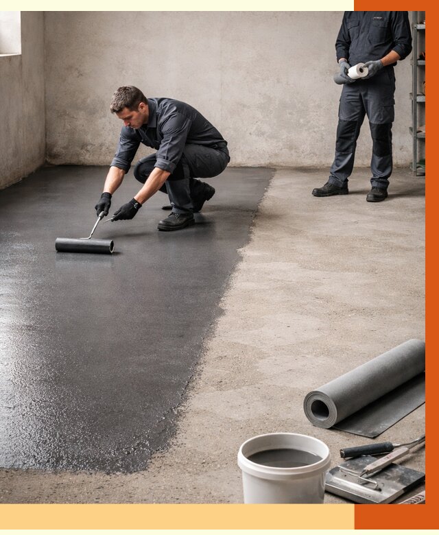 Гидроизоляция гаражного пола в Барабинске от 3555 руб./м² — ТепломастерБбн профессионально