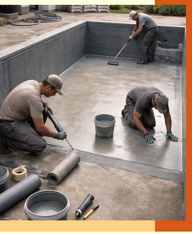 Профессиональная гидроизоляция бассейна в Барабинске от 6602 руб. за м2 | ТепломастерБбн