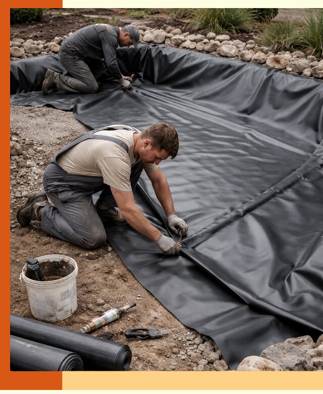 Гидроизоляция пруда в Барабинске: надежная защита и герметизация