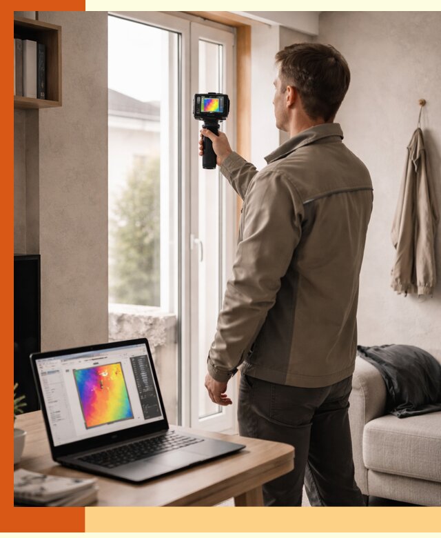 Тепловизионное обследование квартиры в Барабинске для поиска утечек тепла