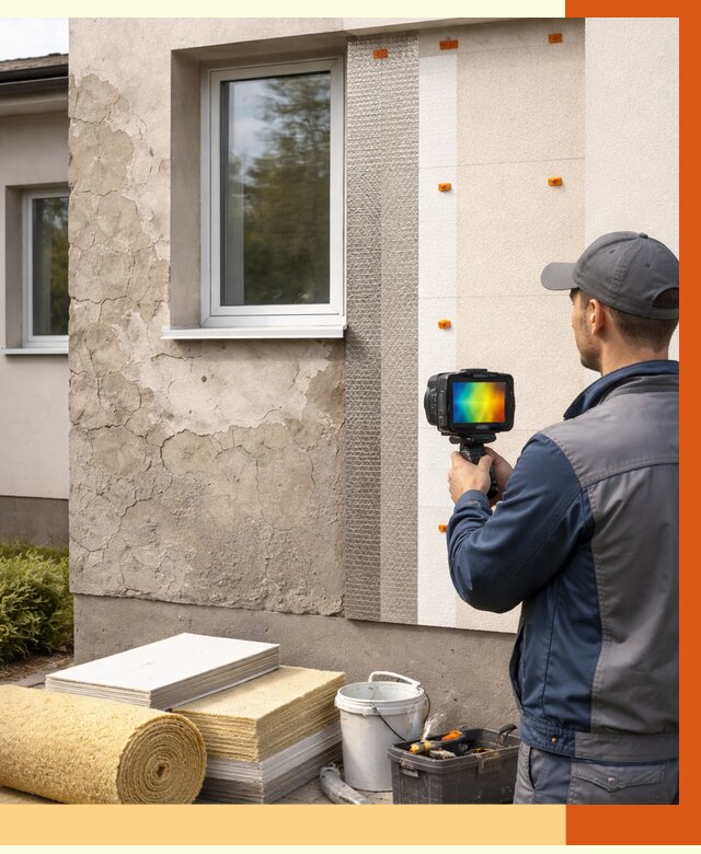 Тепловизионное обследование фасада в Барабинске от 4571 руб. под ключ | ТепломастерБбн