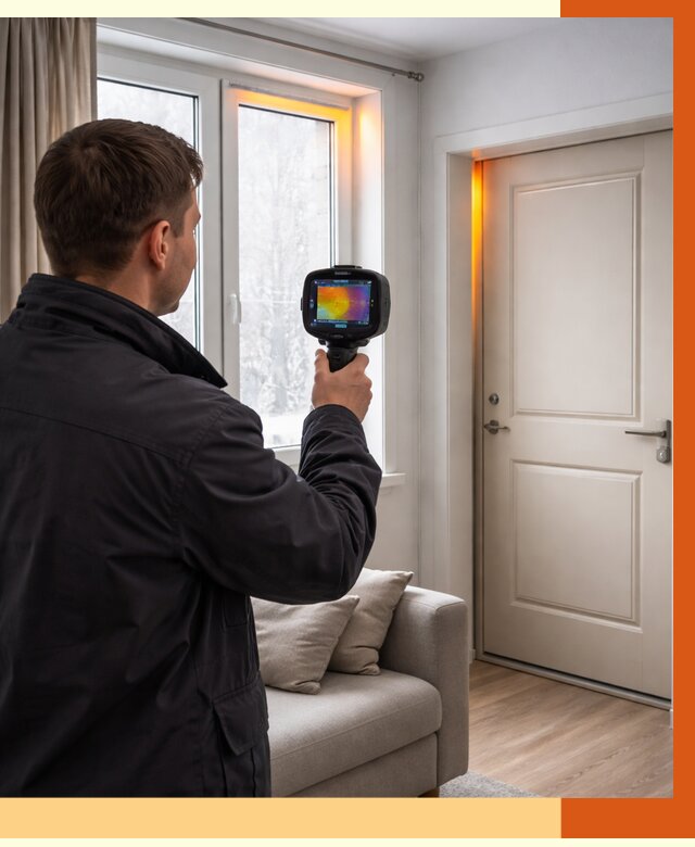 Тепловизионное обследование окон и дверей в Барабинске от 4571 руб. | ТепломастерБбн