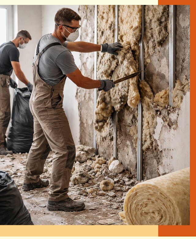 Демонтаж старого утеплителя в Барабинске от 3555 руб. — работы под ключ | ТепломастерБбн