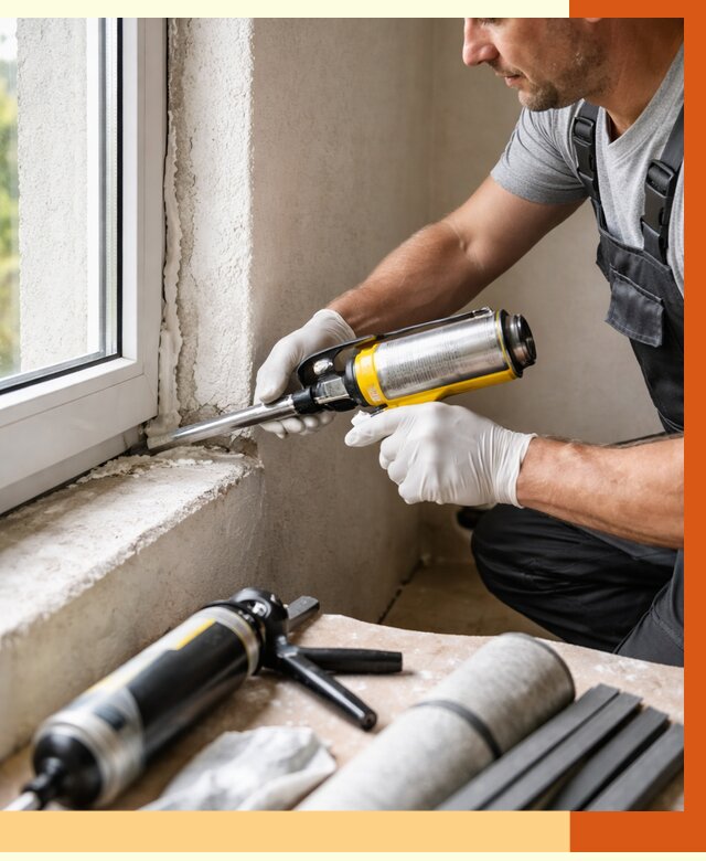 Герметизация стыков и примыканий в Барабинске от 1219 руб. под ключ | ТепломастерБбн